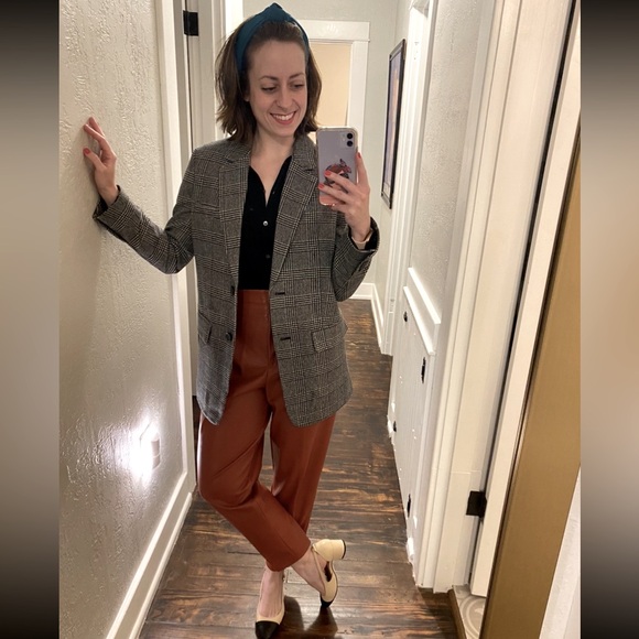 Everlane, Italian Wool, Oversized, Blazer in Glen Plaid! - Picture 3 of 16